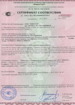 2015.06.25 Железногорск - Услуги по ремонту и техническому обслуживанию приборов радиоэл. аппаратуры